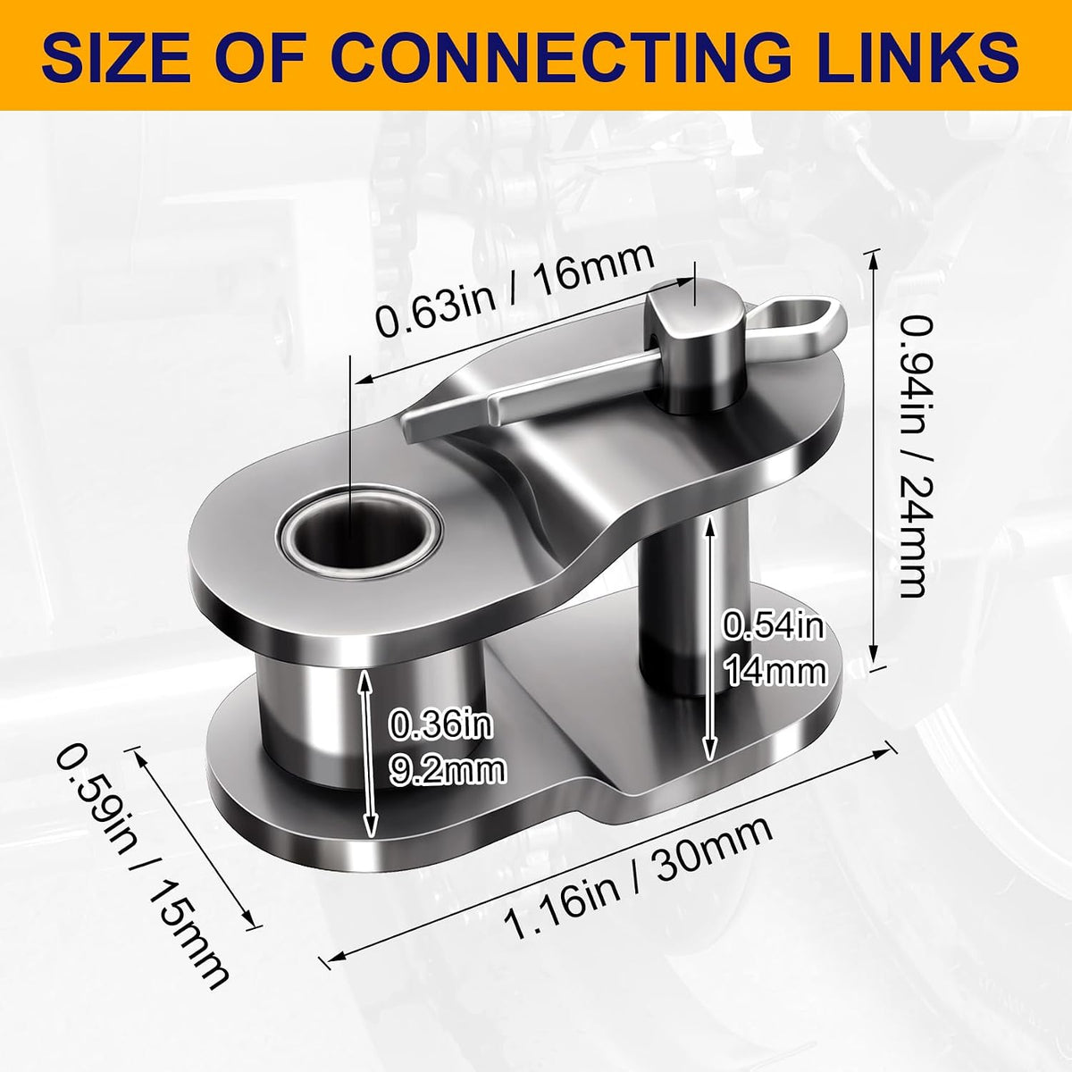 OIIKI 8 Packs Roller Chain Offset Link #50, Half Link, Crank Link