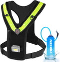 Running Vest for Women Men, Adjustable Straps Hydration Vest with Water Bladder, LED Reflective Belt and Outdoor