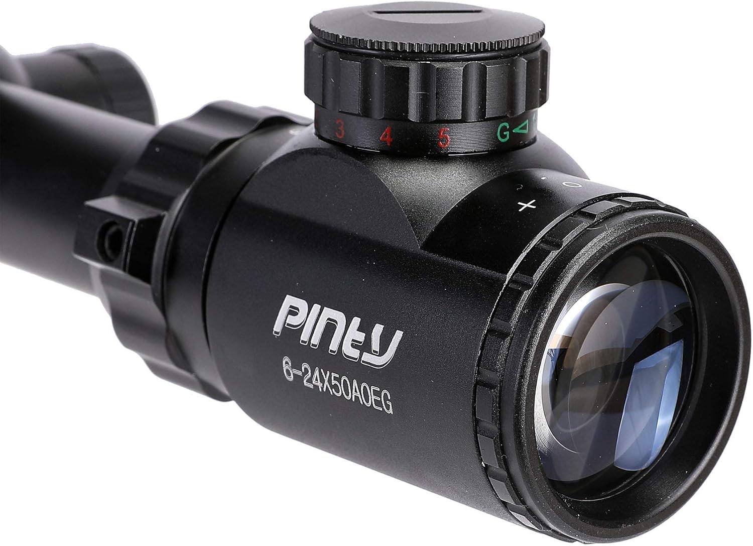 6-24x50 AO Rifle Scope with Dual 1" Scope Mount Rings for 20mm Picatinny Rail, Hunting Rifle Scope Rangefinder Mil