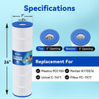 CCP420 Pool Filter Cartridges 4 Pack, for Pentair Clean & Clear Plus 420