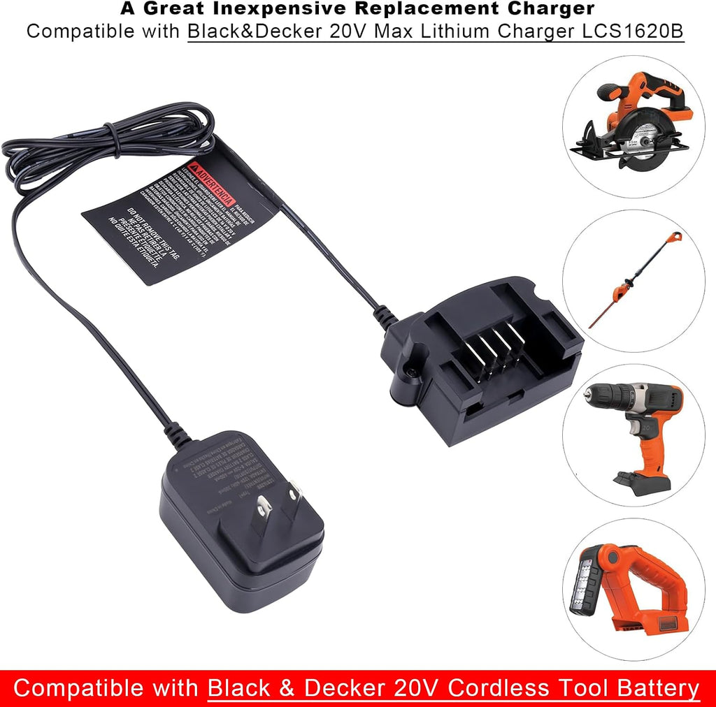 LCS1620B Compatible with Black and Decker 20V MAX Lithium Battery Charger