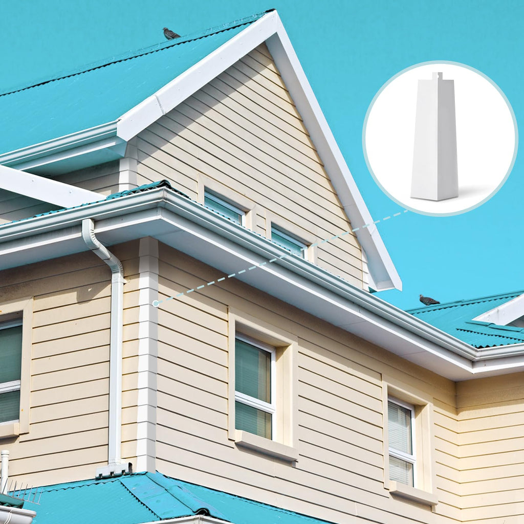 8 Pcs White Aluminum Siding Corners Outside