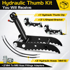 Mini Excavator Hydraulic Thumb for Typhon & AGT Excavators, 2Pcs L-Bracket