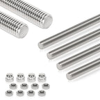 4 Pcs 304 Stainless Steel M8 Threaded Rod,12"(305mm)