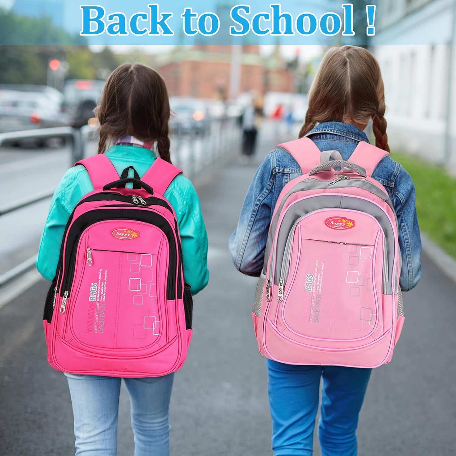 10 Pcs of School Backpack Bulk 17 Inch Classic Student Bag Bulk Printed Book Bags with Adjustable Padded Straps and