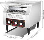 Commercial Toasting, Countertop Conveyor Toaster, Toaster Heavy Duty Electric Baking Machine, 2200w, 300slices/H