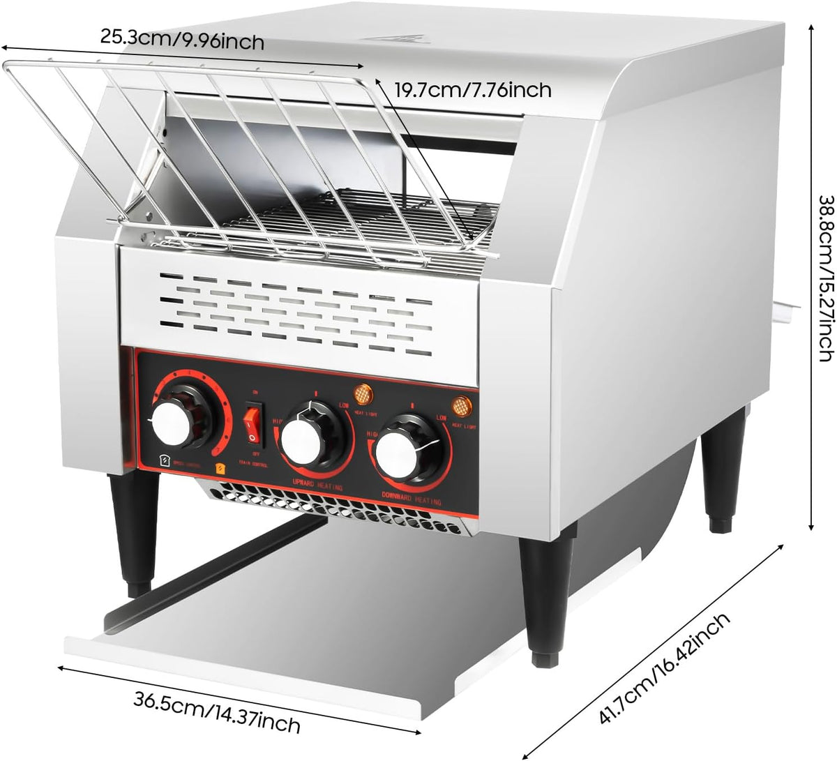 Commercial Toasting, Countertop Conveyor Toaster, Toaster Heavy Duty Electric Baking Machine, 2200w, 300slices/H