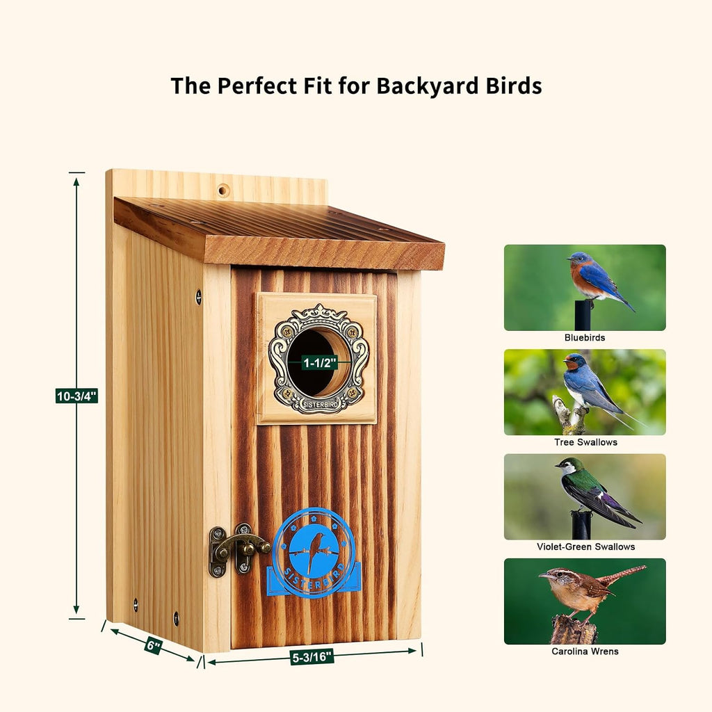 Premium Bluebird Houses for Outside, Bird House, Warming Gifts