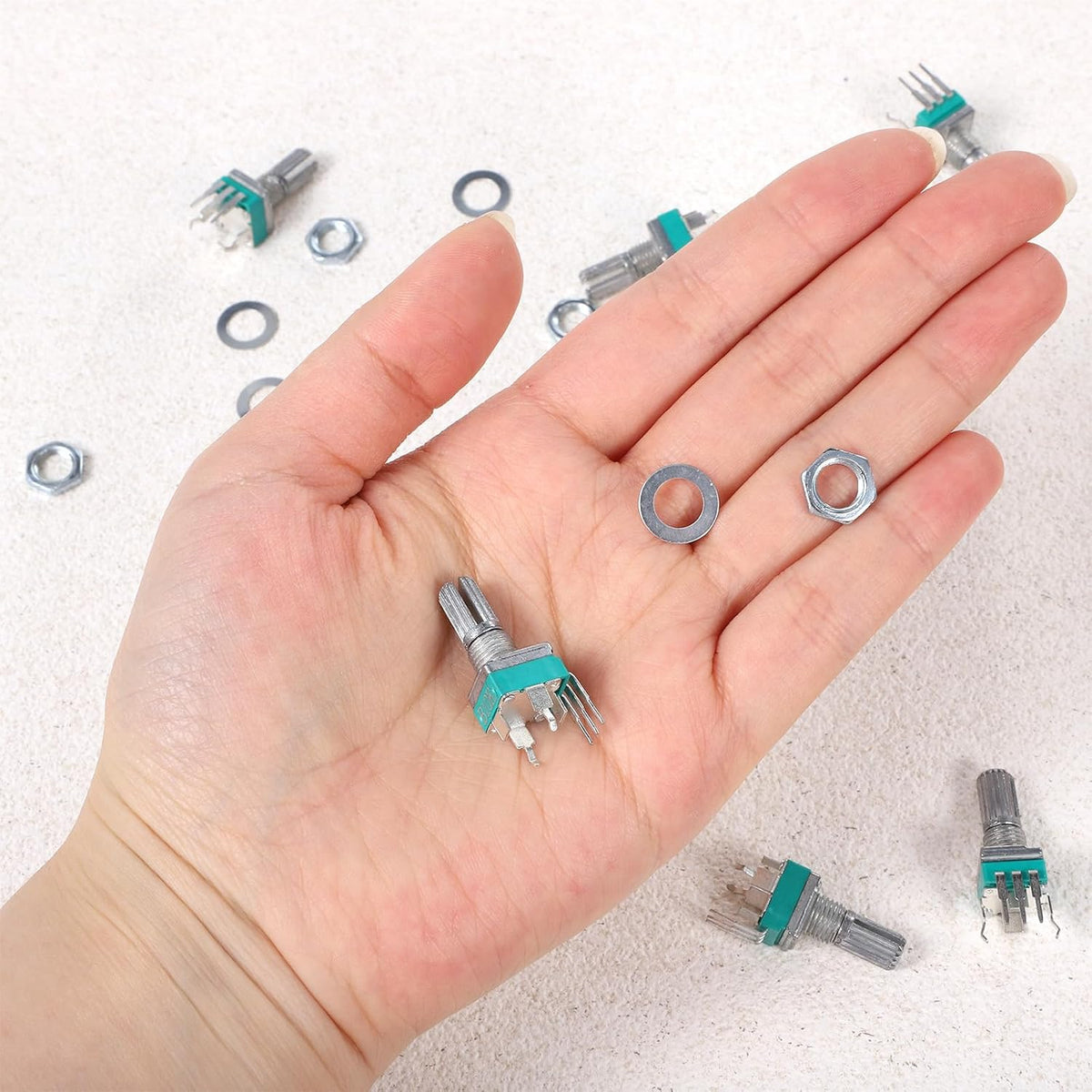 10 Pcs B10K Potentiometer Variable Resistor RK097 15mm Shaft