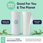 Bamboo Paper Towels 12pk - 1800 Sheets Bleached Paper Towel Rolls Ultra Absorbent & Durable Eco-Friendly Paper Towels