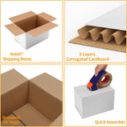 9x6x6 Shipping Boxes Set of 25, Small White Cardboard Mailer Box for Packing, Mailing, Business,DIY