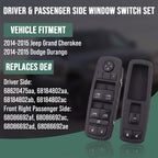 Driver+Passenger Power Window Switch Set for Jeep Grand Cherokee 2014-2015