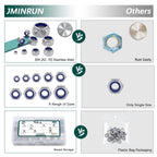 Metric Lock Nut Assortment Kit, 530PCS Nylon Insert Lock Nuts Set