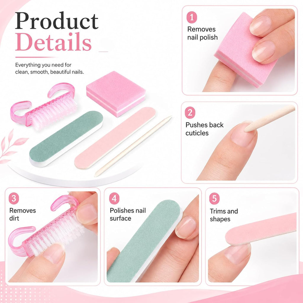 10 Packs Disposable Manicure Kit, 5 in 1 Nail Pedicure Kit