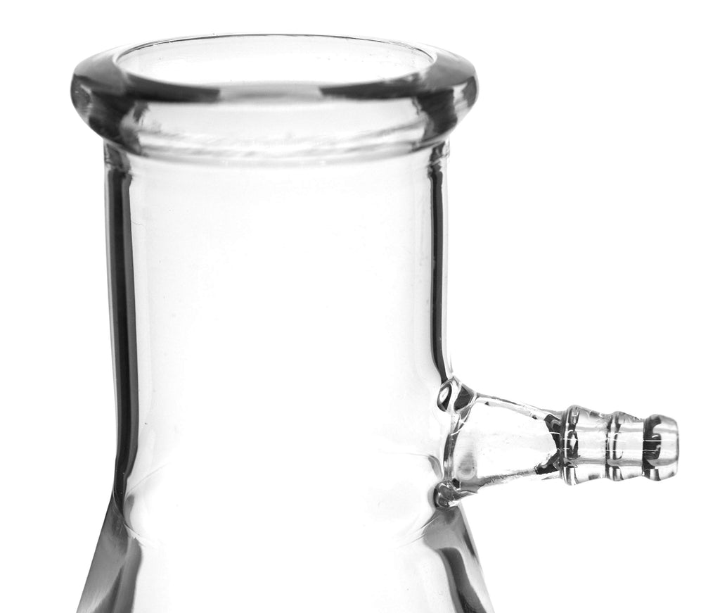 Filtering Flask, 1000ml - Borosilicate Glass - Conical Shape, with Integral Side Arm - White Graduations