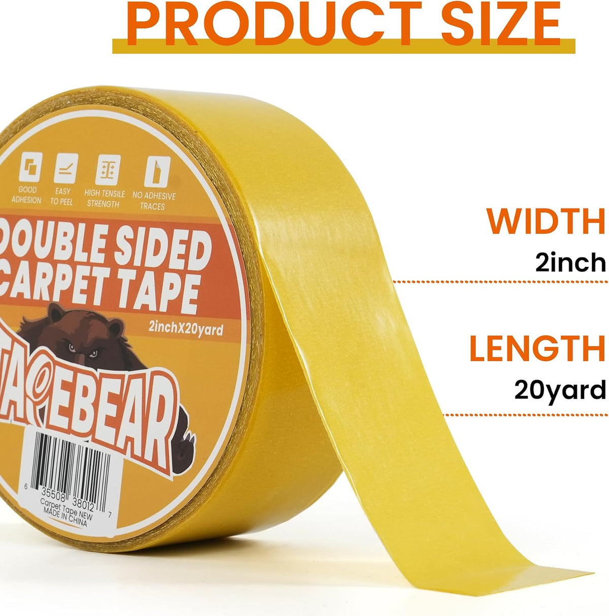 Double Sided Carpet Tape 2Inch x 20Yards