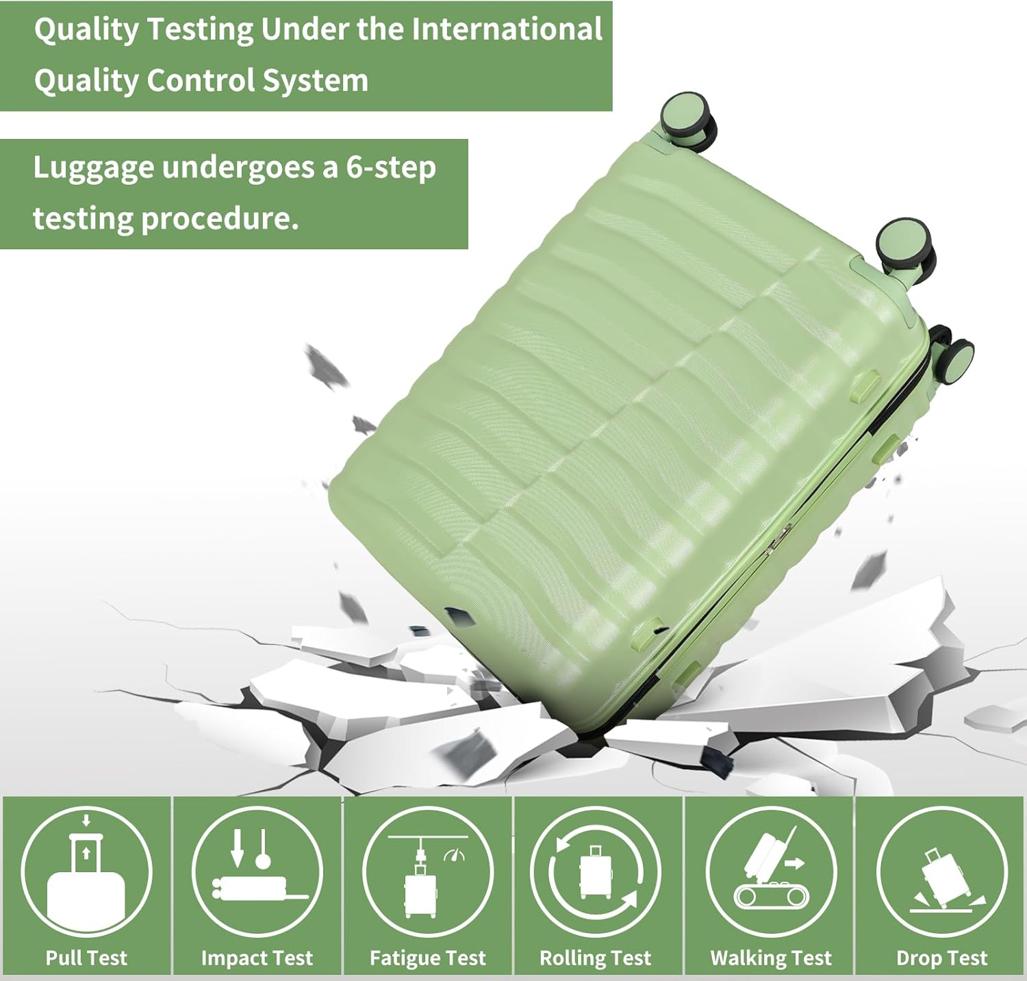 Lightweight Luggage with Spinner Wheels & YKK Zipper, 3-Piece Travel Suitcase ABS+PC Hardshell Luggage Set with TSA