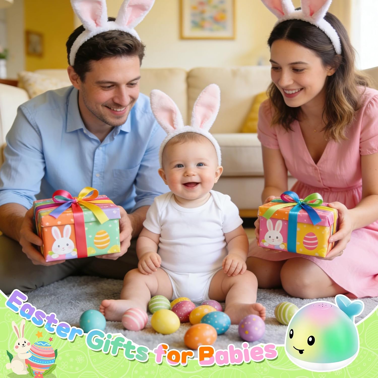 Whale Bath Toy Sprinkler, Light Up Baby Bath Toys for Kids | Buthtub Toys Sprayer for Babies 6-12 Months Infant