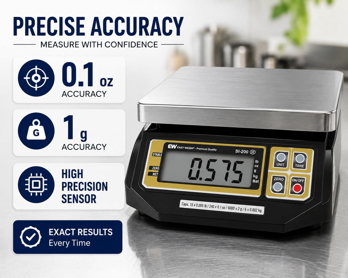NTEP Certified Commercial Food Scale, Legal for Trade Portion Control SI Series Scale