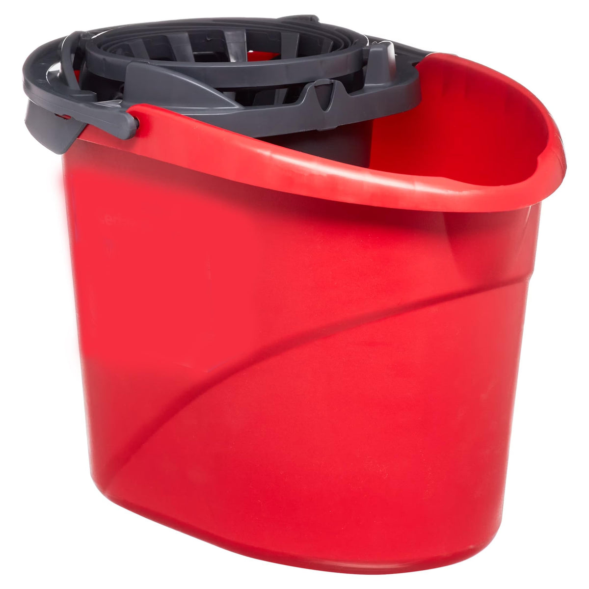 Commercial 2.5 Gallon Mop Bucket with Wringer, Red, Professional Cleaning System