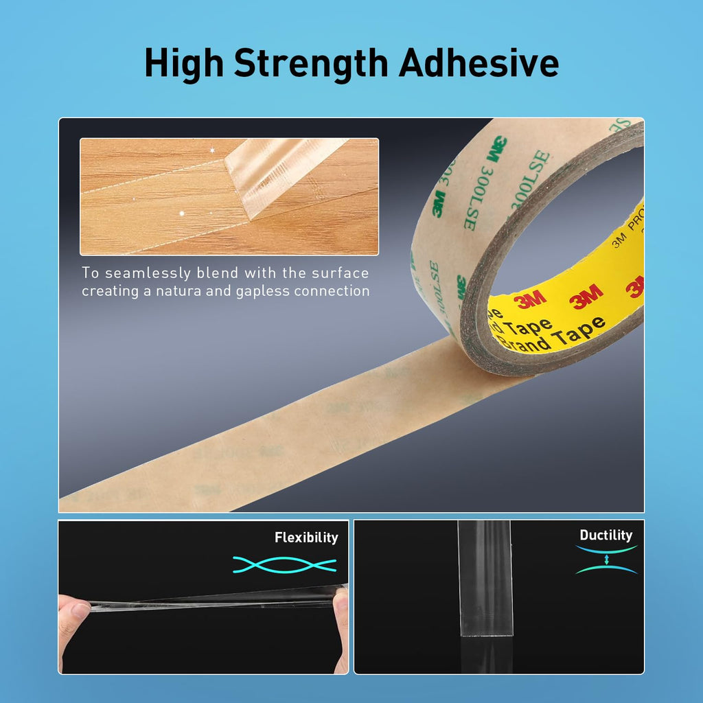 3M Double Sided Tape, 1/2" x 18Ft, 9495LE, Clear