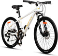 26 Inch Aluminum Mountain Bike with Shimano 21-Speed,Aircraft-Grade Aluminum Frame,Dual Disc Brakes,15/17 Inch