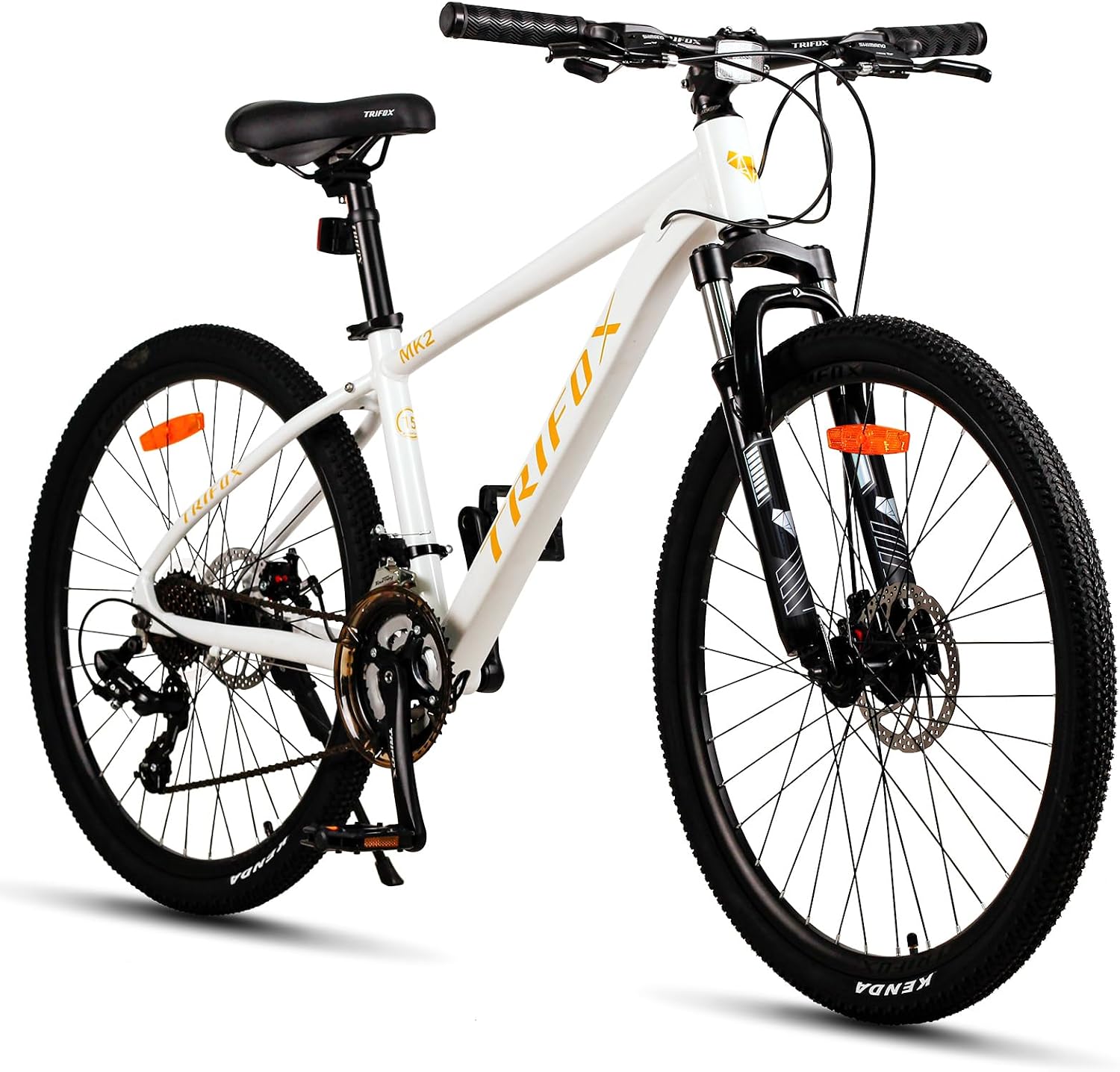 26 Inch Aluminum Mountain Bike with Shimano 21-Speed,Aircraft-Grade Aluminum Frame,Dual Disc Brakes,15/17 Inch