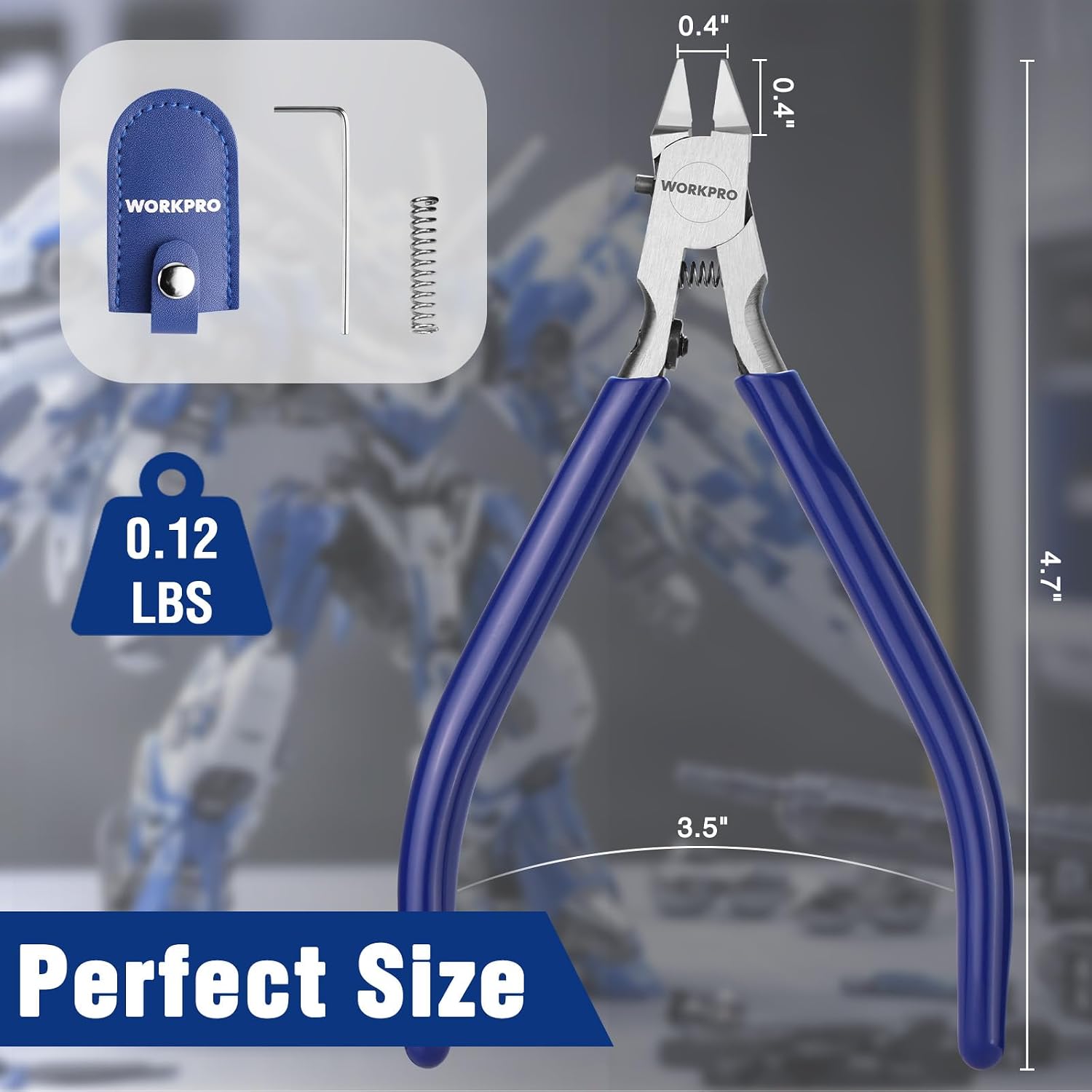 4.7" Model Nippers, Ultra-Thin Single Blade, Gundam Model Tools | Non-Slip Sprue Cutter for Beginners, Gunpla Model