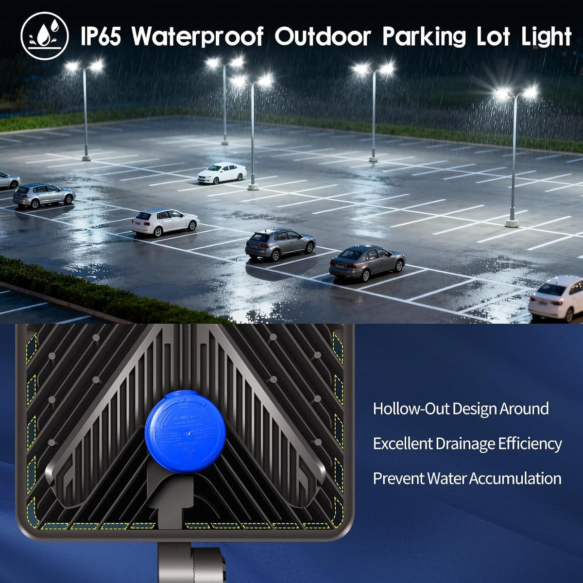 480W 2 Pack LED Parking Lot Lights with Slip Fit Adjustable