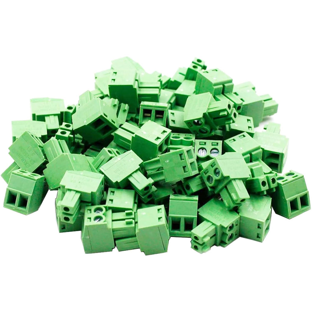 20pcs 2Pin KF2EDG 3.81mm Right Angle Pluggable Screw Terminal Block