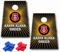 Cornhole Games - Kappa Alpha Order Cornhole Bag Toss Game - Starburst and Shield - 8 Bags Included