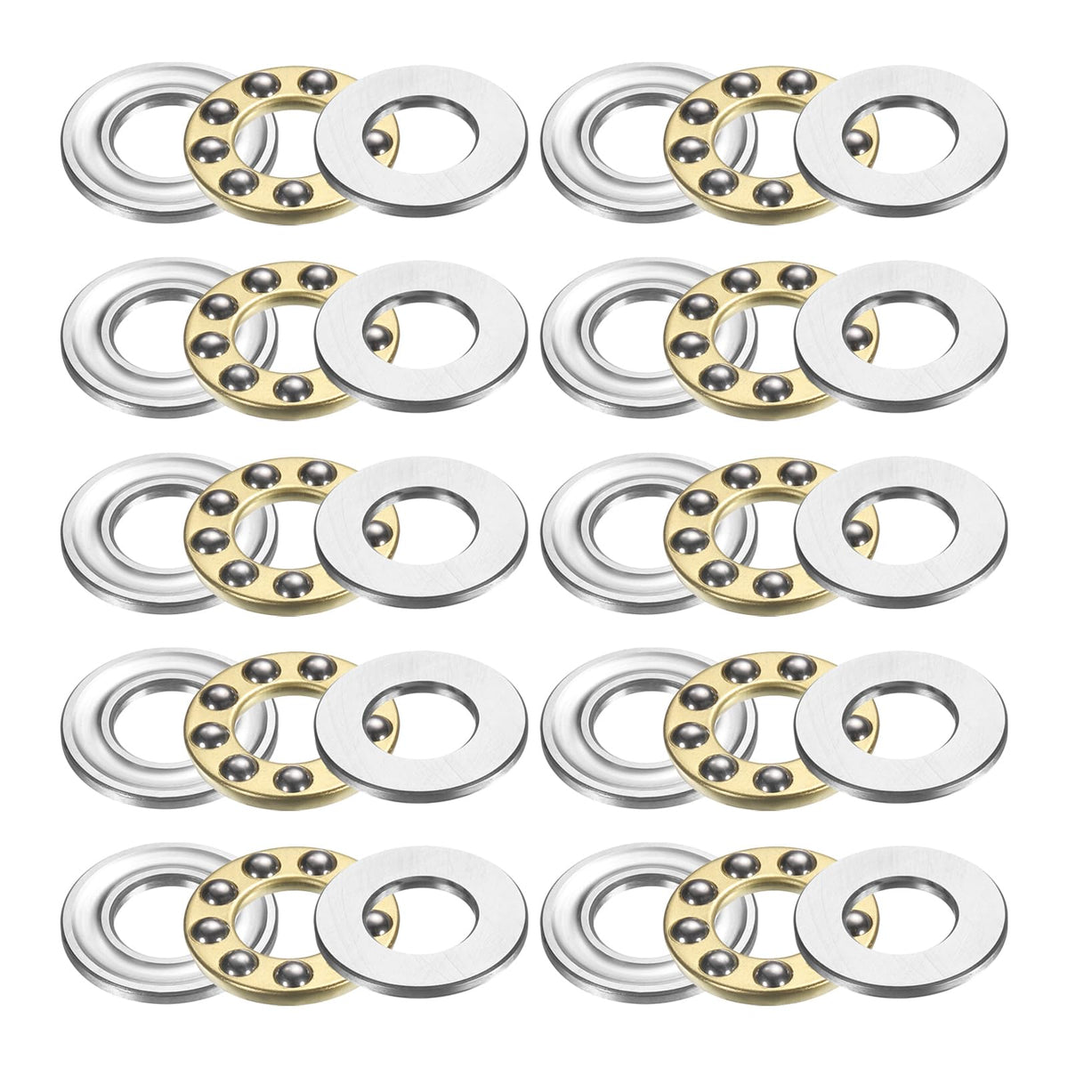 uxcell 10Pcs F8-14M Thrust Ball Bearings 8mm Bore 14mm OD 4mm Thick