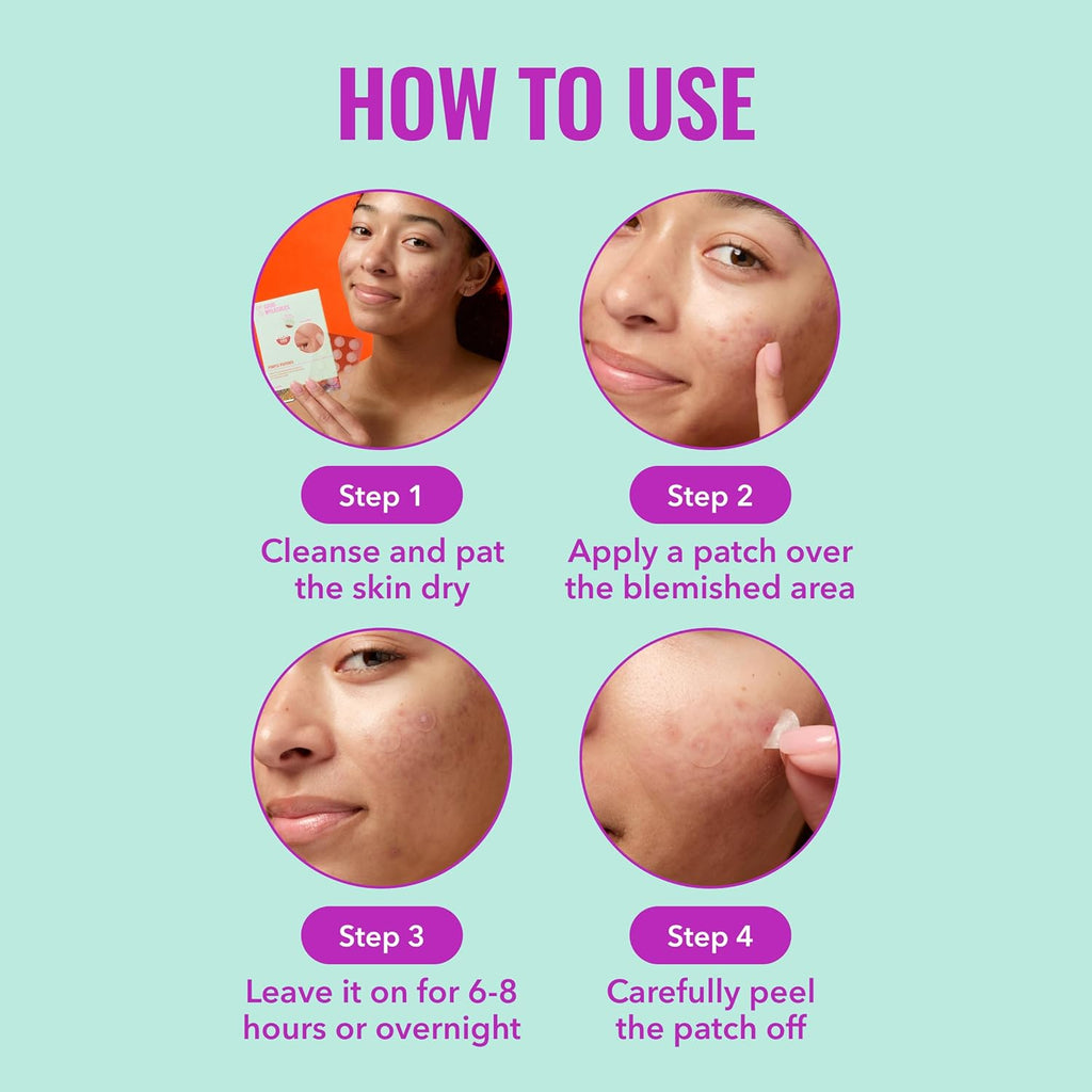 Pimple Patches, Hydrocolloid Patches for Face, 60 Count | Ultra-thin hydrocolloid patches that remove impurities and