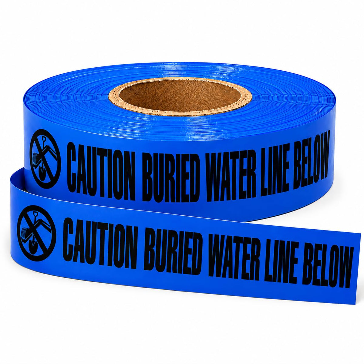 Buried Water Line Caution Tape - 3" x 1000 Ft, 4 Mil