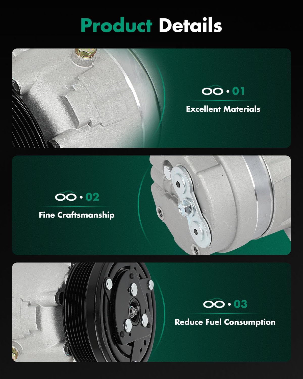 SCITOO AC Compressor for Pontiac for Grand Prix 3.8L 1997-2003