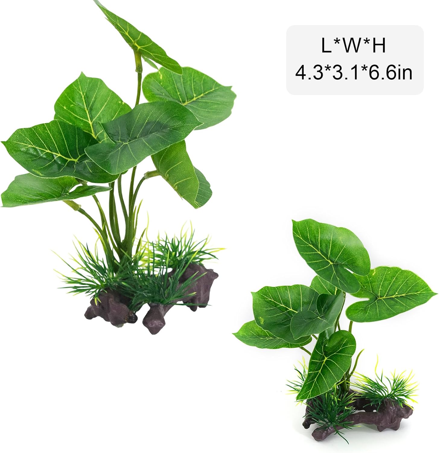 Fish Tank Decorations Aquarium Ornaments 3pcs Betta Silk Leaf Plants Artificial Driftwood Cave Aquarium Plants
