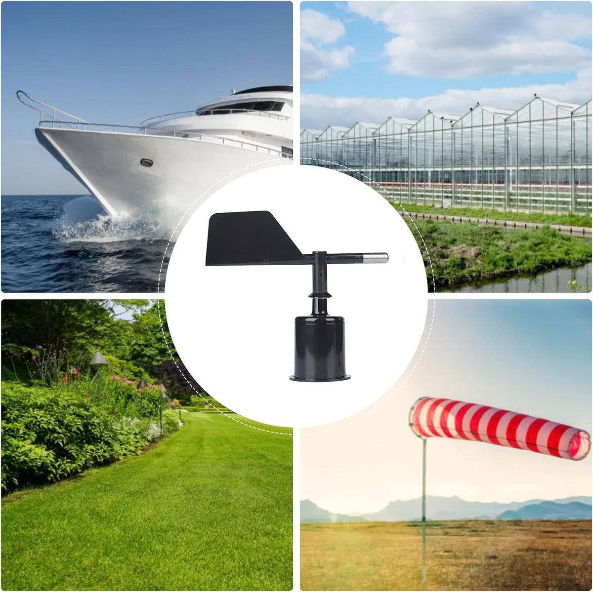 Wind Measure Device Shell – Modern Ergonomic Anemometer Indicator Protector, Stylish, Vane Sensor Transmitter Speed, Measuring | Multipurpose Outdoor Indoor Utility Functional Elegant