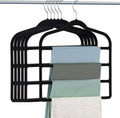 Velvet Hangers Space Saving Non Slip Pant Velvet Hangers Multi Layer Hanger | 6 Pack Black Clothes Hangers Closet