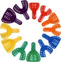 Dental Impressions Trays,Plastic Perforated Impression Tray Set | 12 Pcs/6 Sizes Upper and Lower