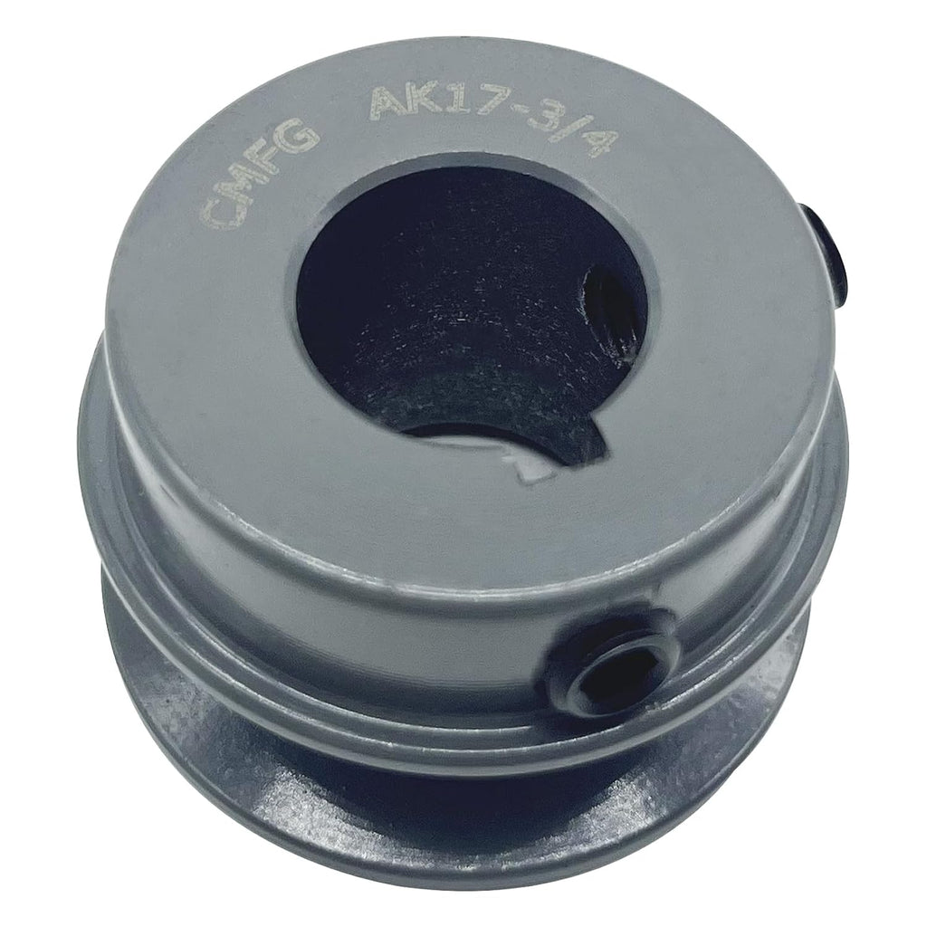 AK17-3/4 v Belt Pulley, 1.75 inch OD, 3/4 Inner Bore, cast Iron Material, AK Single Groove Motor Pulley for “A” or "4L" or "3L" Belts