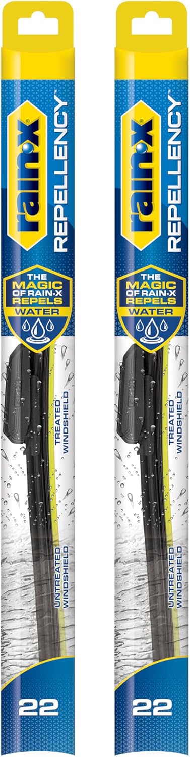 810363 Repellency Water Repellent Wiper Blades, 22" Windshield Wipers (Pack of 2), All Weather Streak-Free for