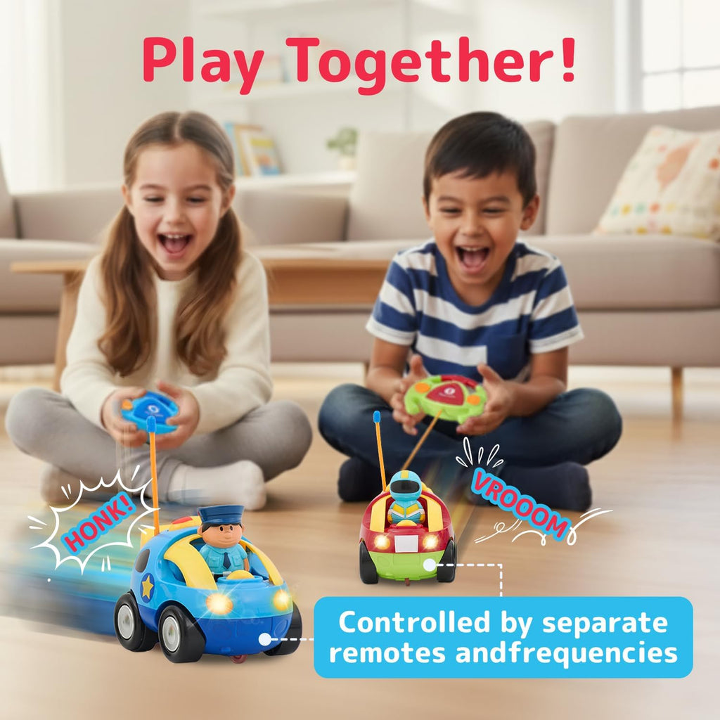 Remote Control Car for Toddlers (Police/Race Car)
