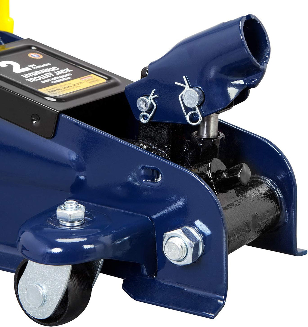 AT82001U Torin Hydraulic Trolley Service/Floor Jack Combo with 2 Jack Stands, 2 Ton (4,000 lb) Capacity, Blue