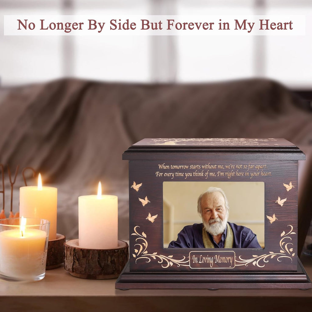 Cremation Urns for Human Ashes Male Female with Photo Frame