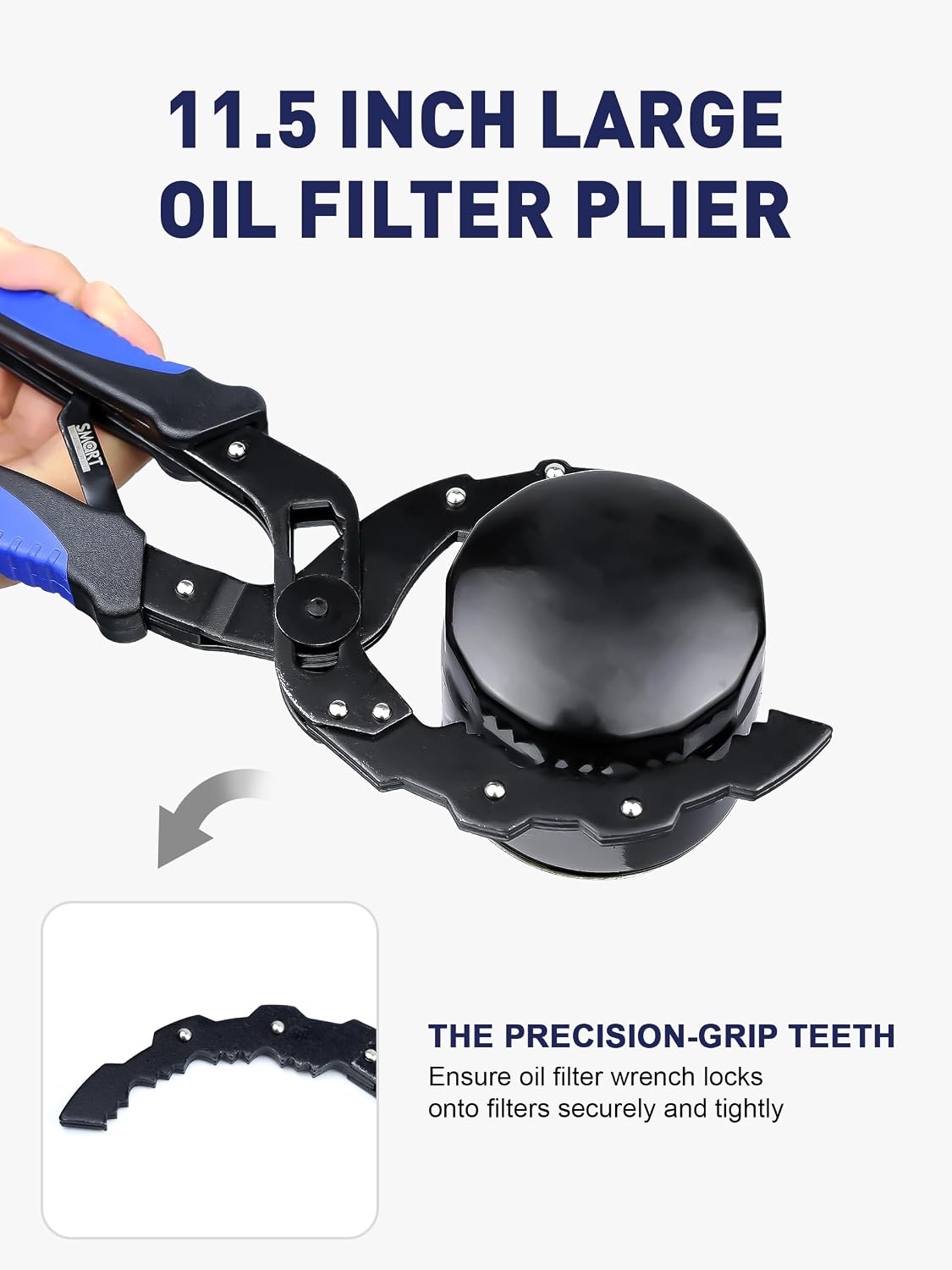 Self-Adjusting Oil Filter Wrench, Adjustable Oil Wrench, Fit 2-5'' Filters | Automotive Oil Change Kit, Self-Adjust