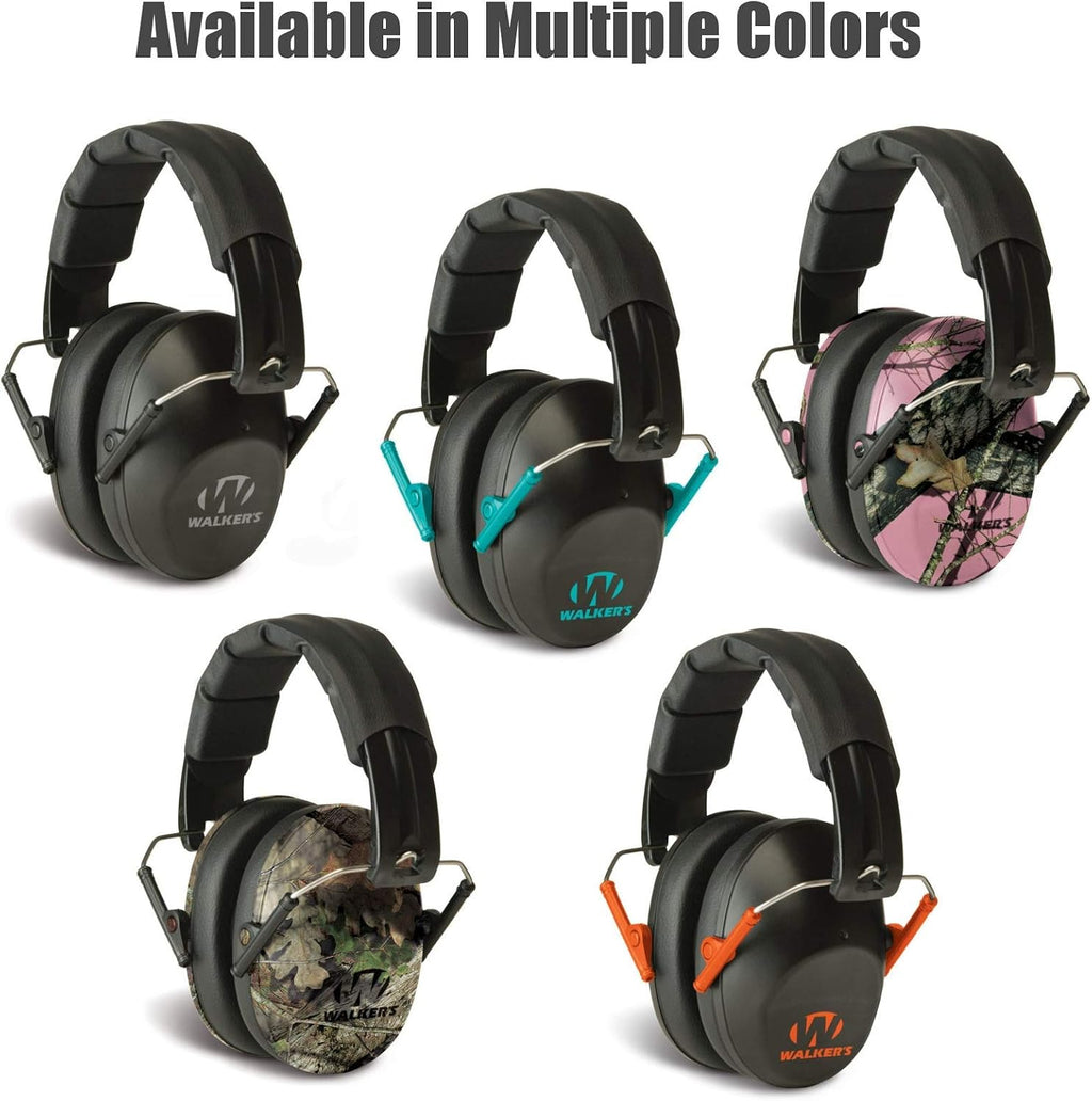 Walker's Unisex Adult's Lightweight Foldable Hearing Protection 22 dB Noise Reduction Pro Low-Profile Earmuffs