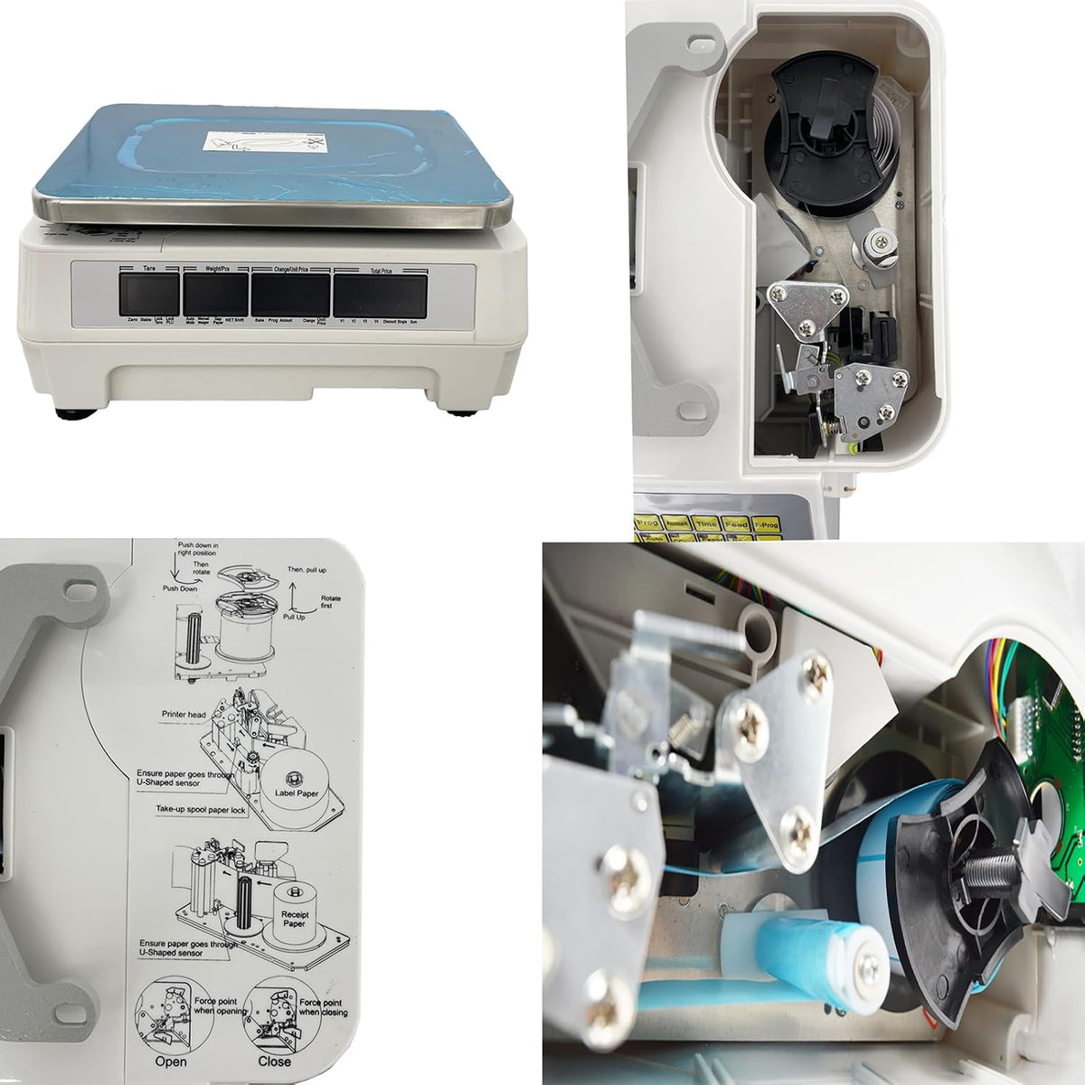 Five-Window Without Vertical Pole Digital Price Computing Scale 66lb/30kg Thermal Printer with One Roll of Thermal