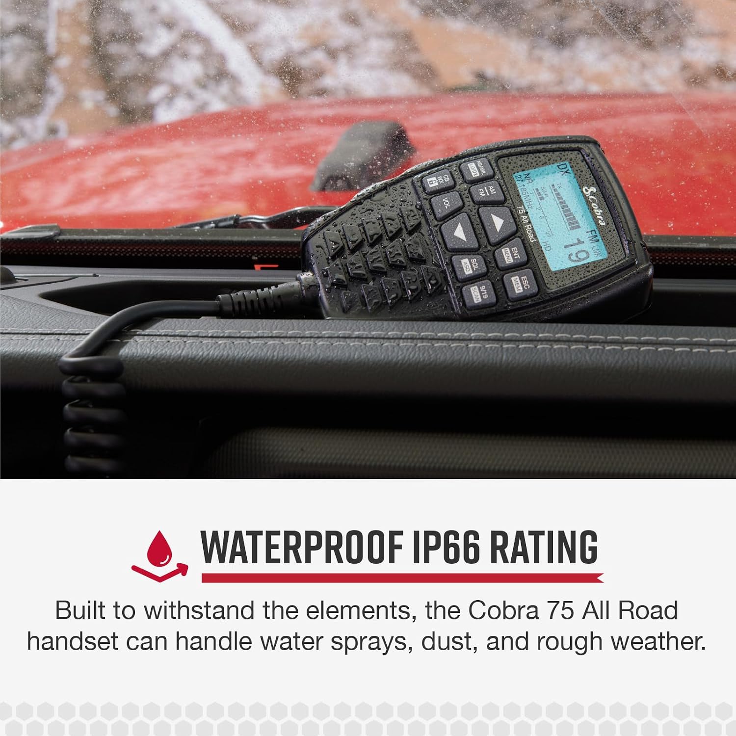75 All Road CB Radio Wireless Microphone with Bluetooth Connectivity | AM/FM, Waterproof, Pack of 1