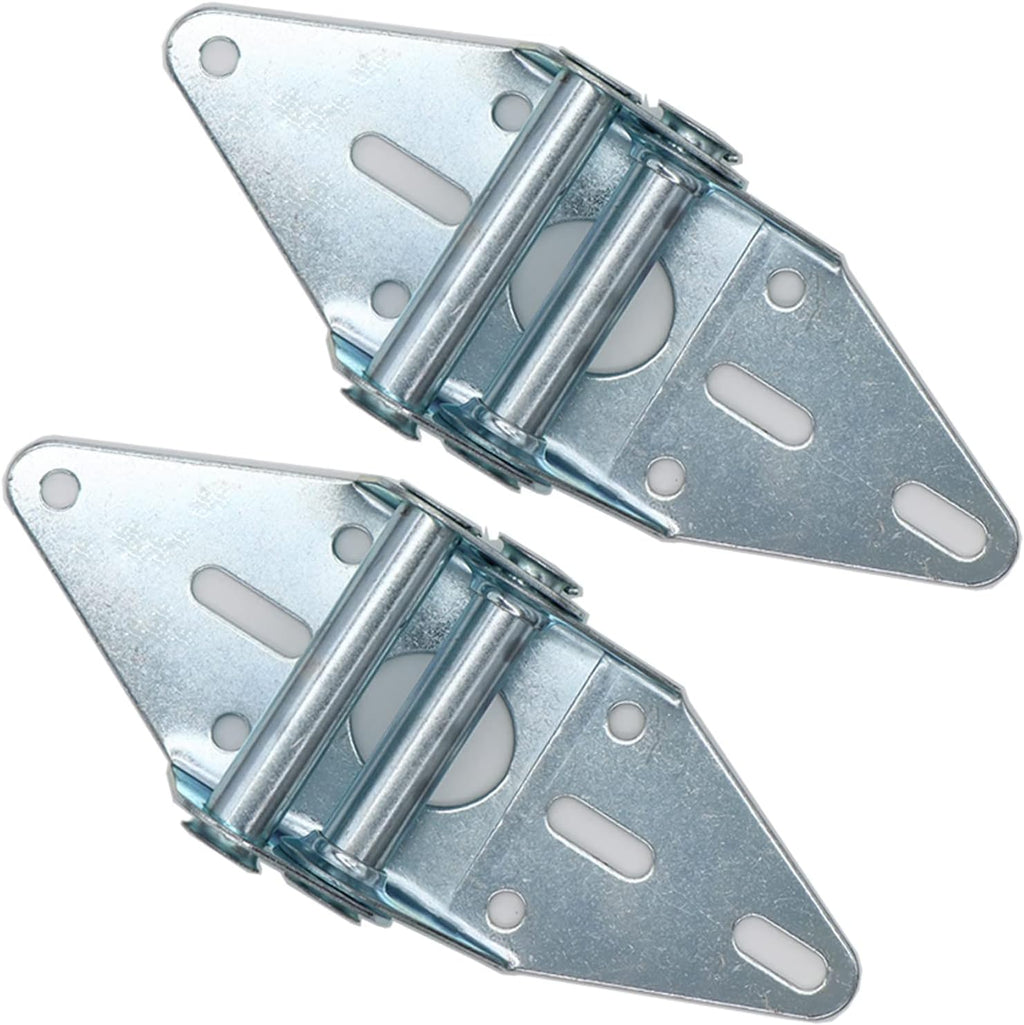 2 Packs Garage Door Hinges #2 with Galvanized Finish - Heavy Duty 14 Gauge Steel, Suitable for Residential/Light