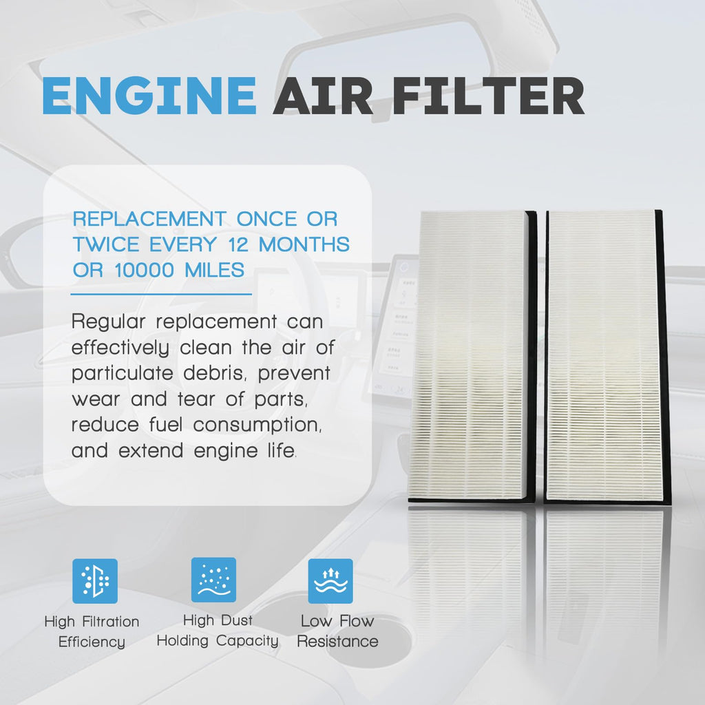 Activated Carbon Air Intake Filter Kit for Tesla Model Y Juniper 2025-2026